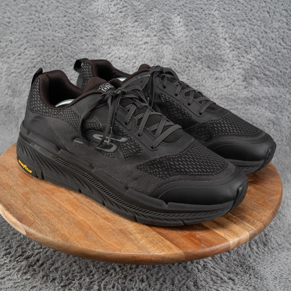 Skechers Max Cushioning Premier 2.0 - Vantage Black Running Shoes Men's Sz 12